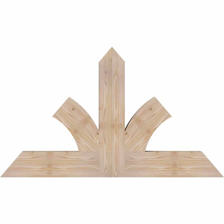 Ekena Millwork Richland Smooth Timber Gable Bracket, Douglas Fir, 48"W x 28"H x 3 1/2"D x 5 1/2"F, 14/12 Pitch GBW048X28X0406RIC00SDF